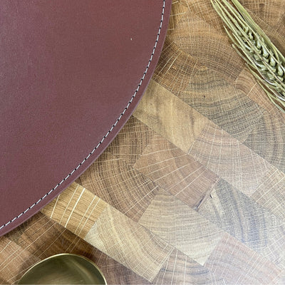 Dacore – Bordsunderlägg Läderlook Ovalbrun 33x41 cm