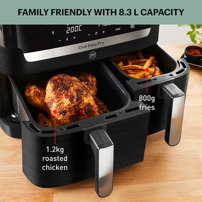 OBH Nordica Dual Easy Fry & Grill airfryer black