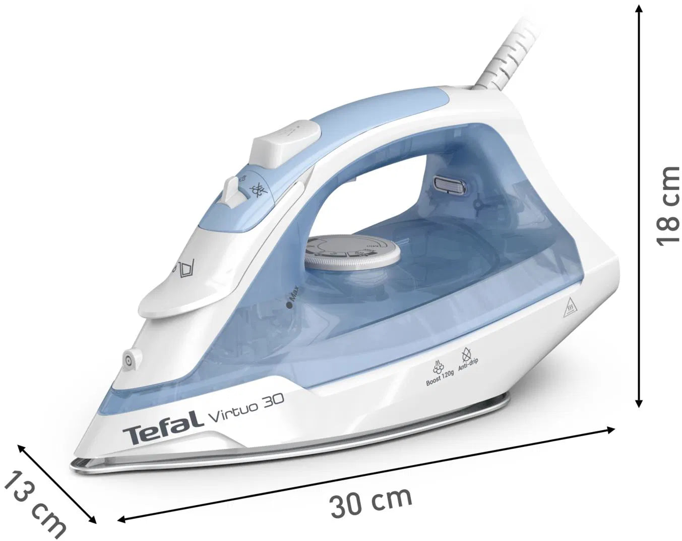 Tefal - Strygejern FV2C41E0 Virtuo 30 calm blue