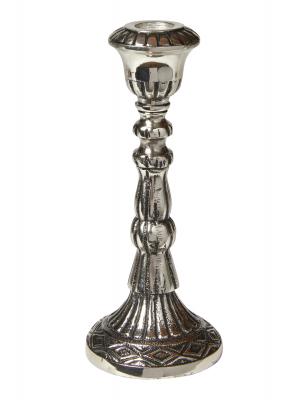 Barock ljusstake H19x8 cm antik nickel