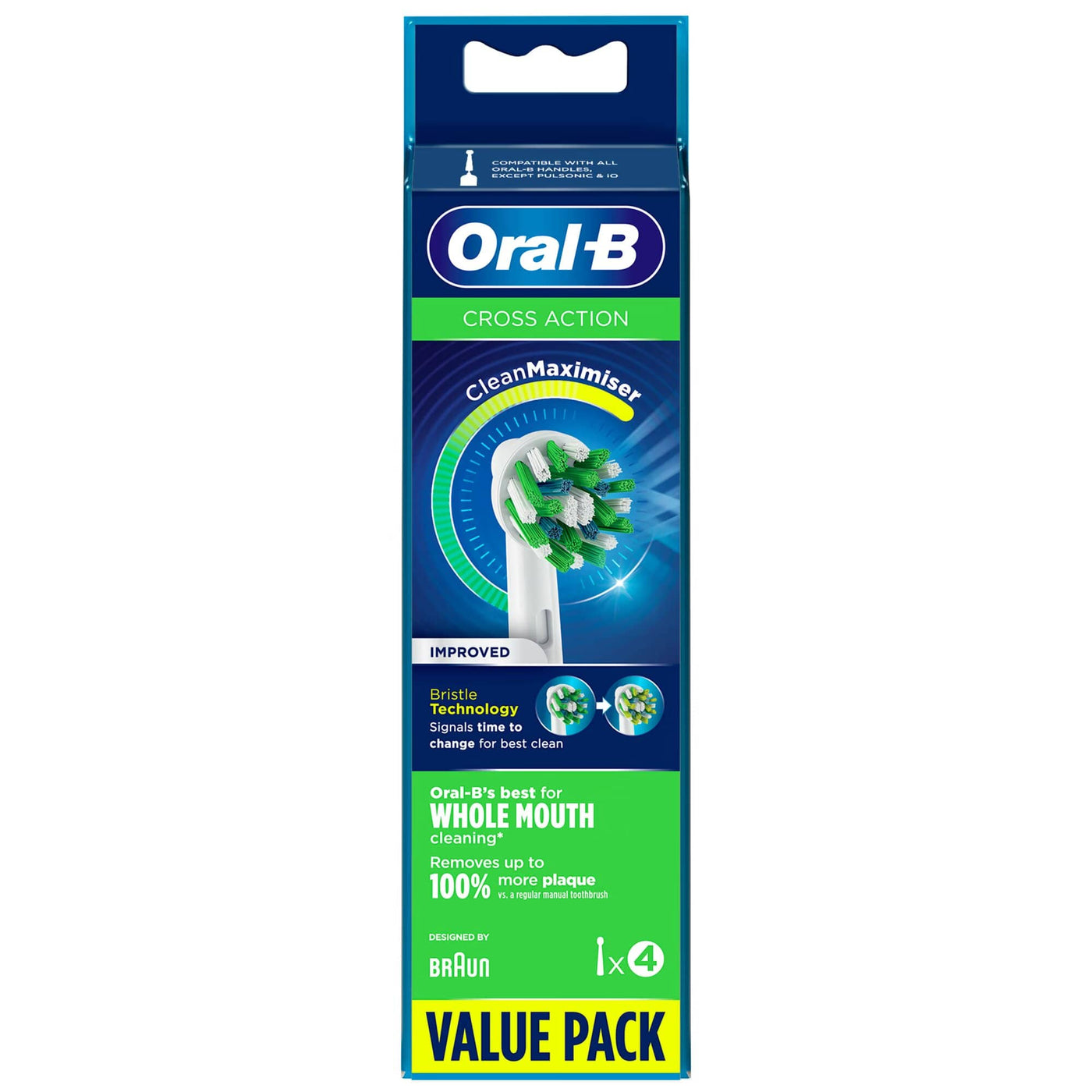 Oral B - Cross action løse hoveder 4 pak