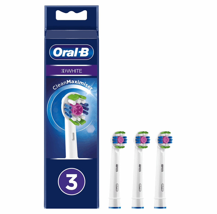 Oral B borstar 3D Vit 3 st.