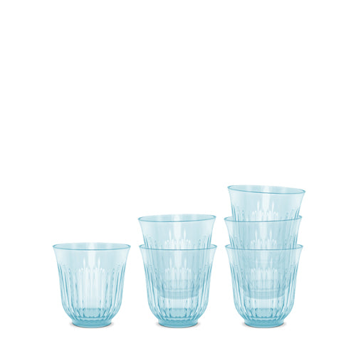 Lyngby - dricksglas 26 cl - blått glas 6 pk