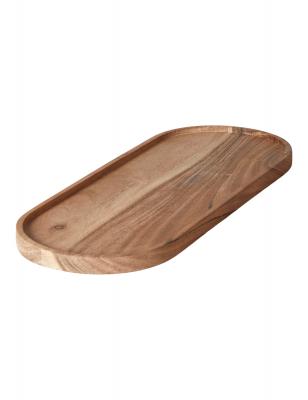 Fad med kant oval 38x15 cm akacie naturel