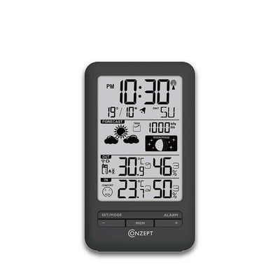 Conzept - Väderstation - med utomhustermometer, alarm och kalender