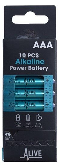 Batterier alkaline -  AAA LR03 1.5V 10-PAK