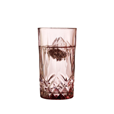 Lyngby Glas - Highball Sorrento vandglas/drinksglas - 38 cl. 4 stk. - pink