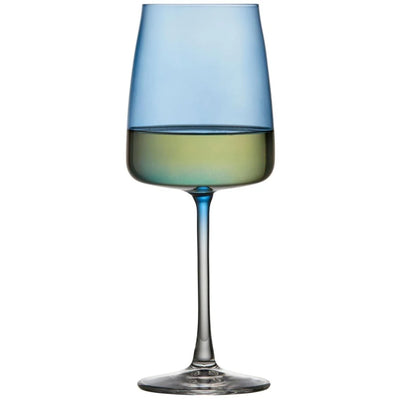 Lyngby Glas - Krystal Zero Vitvinsglas 43 cl 4 st. Blå