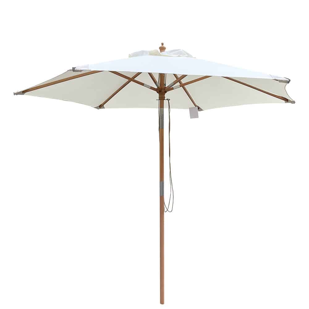 Hoffmann - Geneve parasol Ø 2,5 m 2 delt - Natur