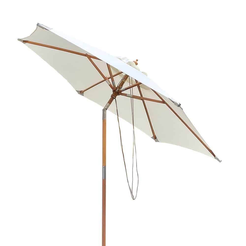 Hoffmann - Geneve parasol Ø 2,5 m 2 delt - Natur