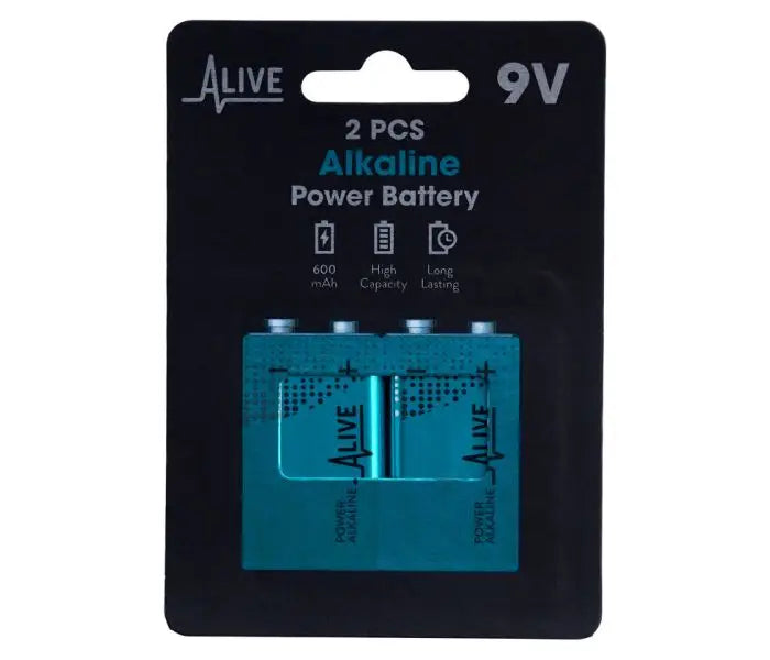 Alkaline batteri 9V 6LR61 2pak