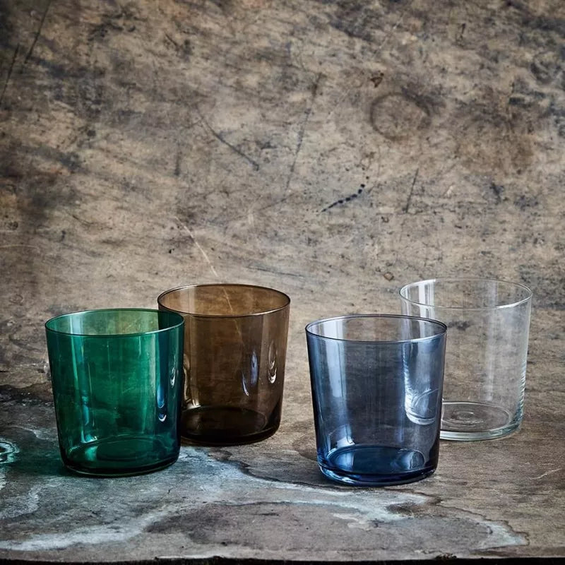 Aida - RAW Glas blått vattenglas 37 cl 4 st.