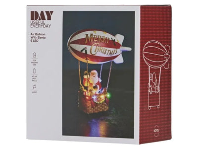 Dag - Santa Balloon med 6 LED med musik för batteri