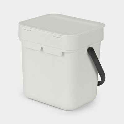 Brabantia - Återvinningskärl med lock - 3 liter Ljusgrå