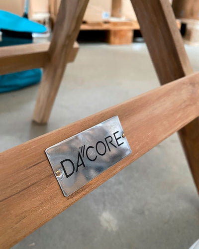 Dacore - Bord med klaff i teak 50x50 cm, kvalitet C teak