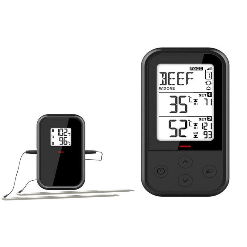 Conzept Elektrisk trådlös stektermometer med 2 sensorer och manuell temperaturinställning