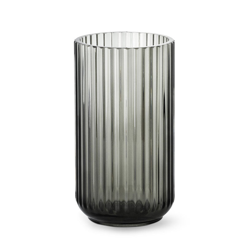 Lyngby - Vase 20 cm - Røgfarvet glas