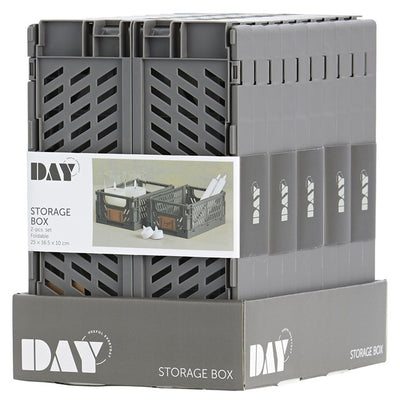 Day - Opbevaringskasse Dark grey 2 stk. 25x16.5x10 cm