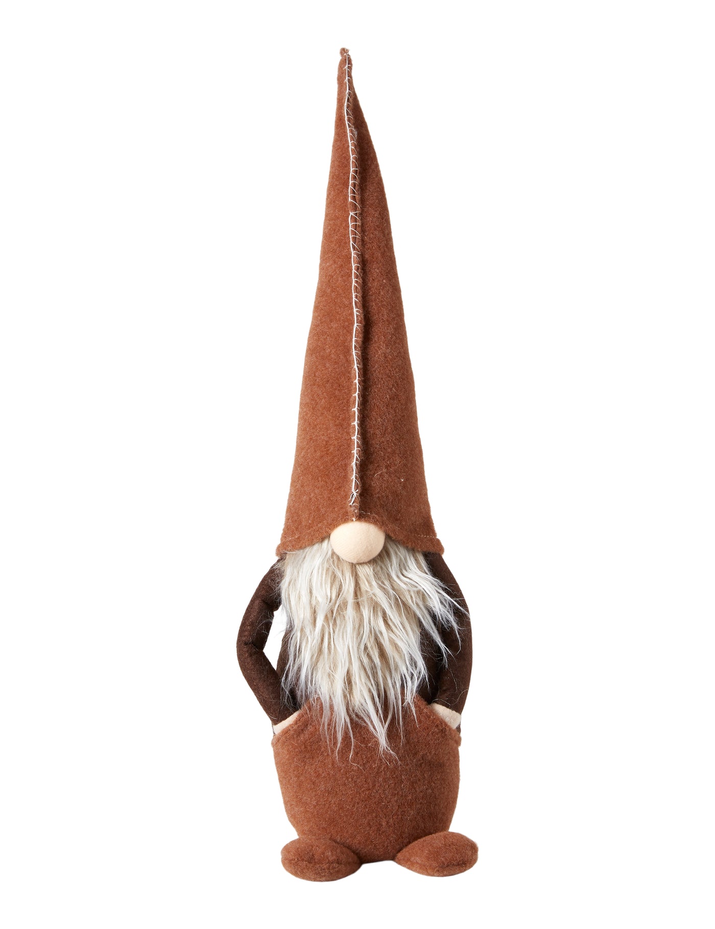 Dacore - Tomte med fickor/hatt 53 cm - filtbrun