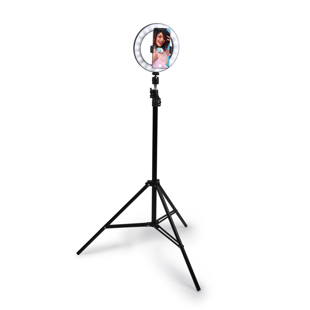 Grundig selfie-ljusring på stativ Ø20cm 80LEDS 63x29x23,5cm