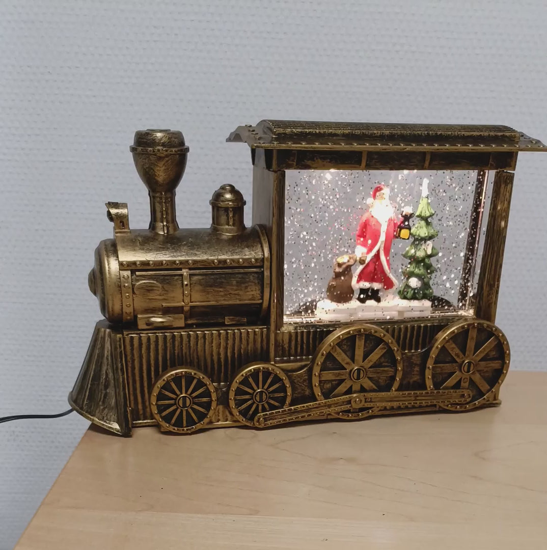 Conzept Christmas - Snötåg 29x9x17 cm - med jultomten och musik