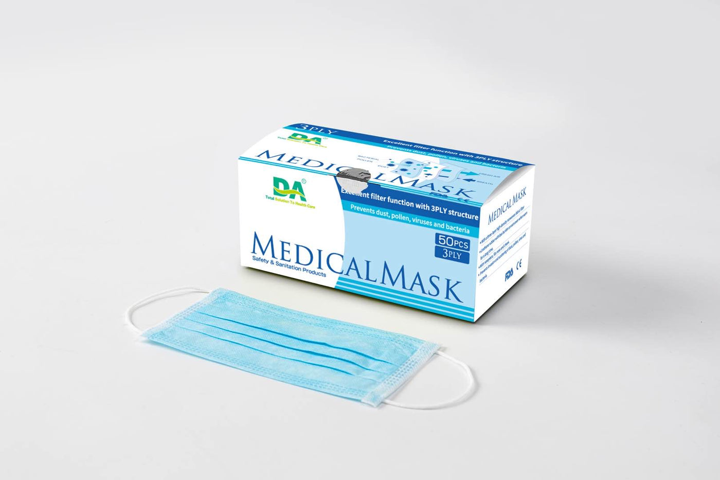 DA Medicalmask Mundbind Type 2R - 50 stk