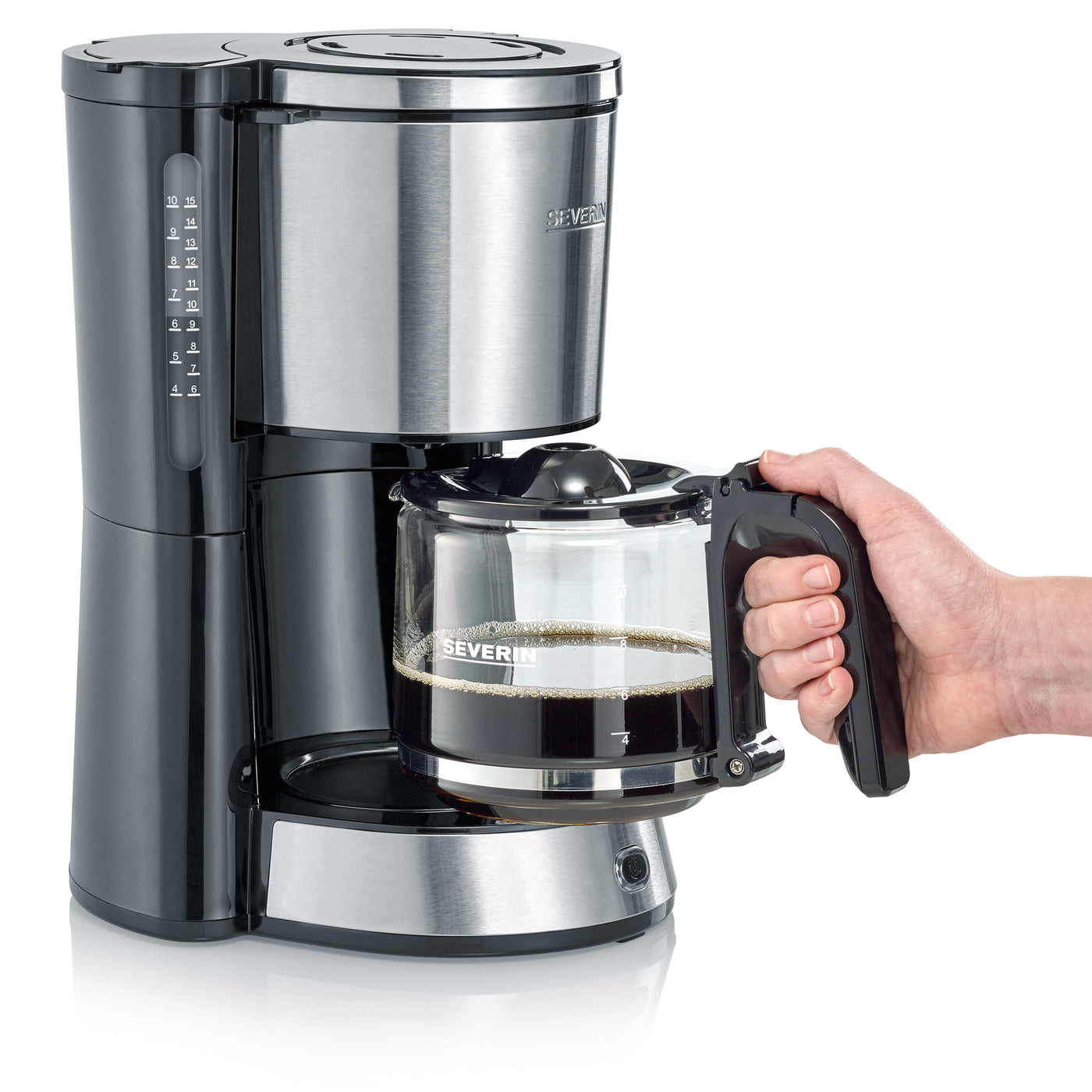 Severin - Kaffemaskin 1000 W 10-kopps stål