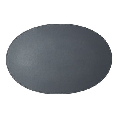 Dacore - Bordstablett oval återvunnet läder ljusgrå
