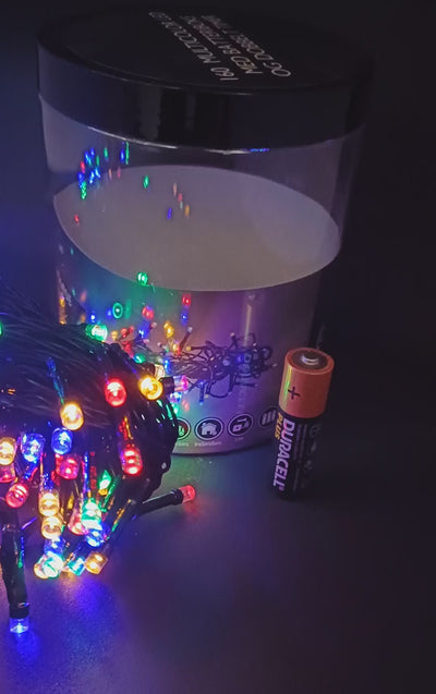 Conzept - Ljuskedja multicolour 160 LED 3xAA Batteri - Med dubbel timer