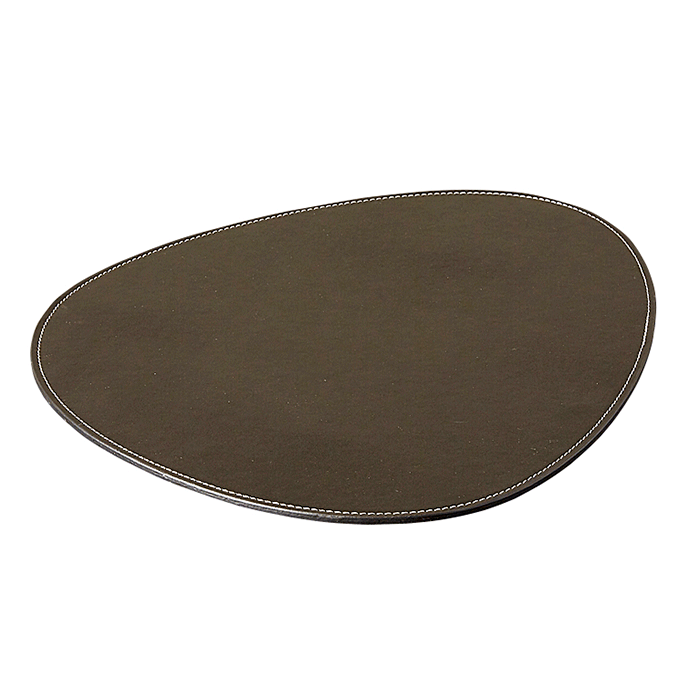 Dacore - Platsmatta konstläder kurva hård mörkbrun 33x41 cm