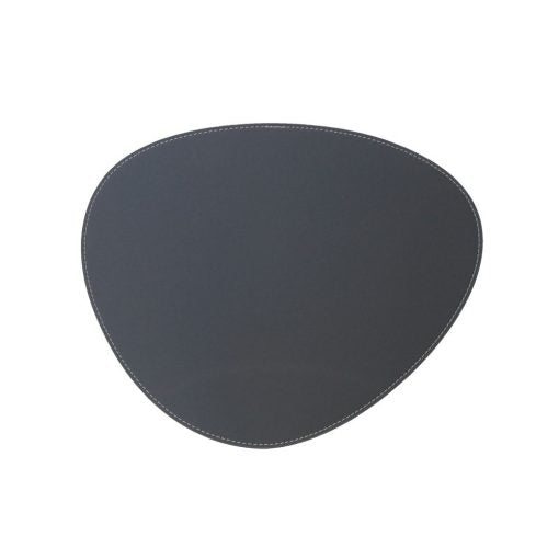 Dacore – Bordsunderlägg Läderlook Oval-ljusgrå 33x41 cm