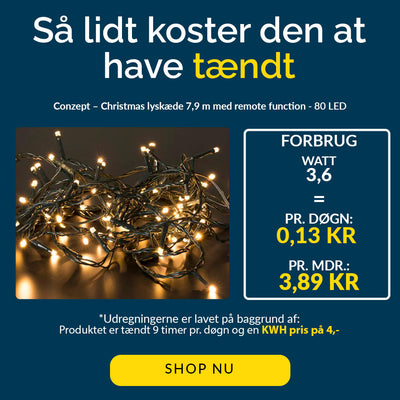 Conzept Christmas - Ljusslinga 80 LED - Varmvit med fjärrkontroll