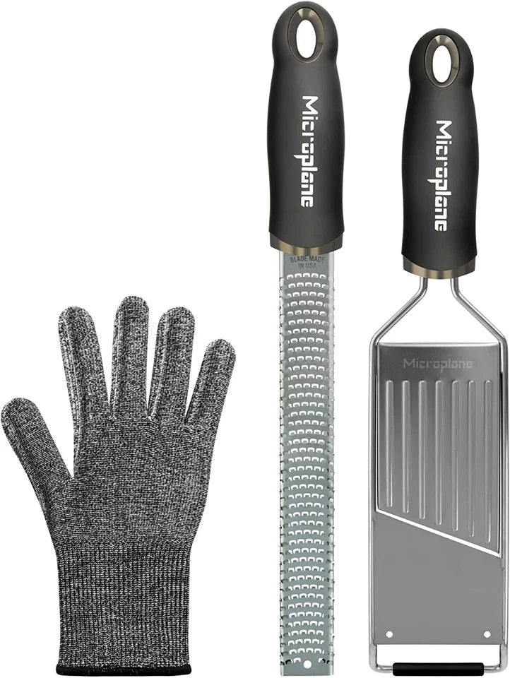 Microplane - Gourmet Grater sæt med Skæreresistent handske