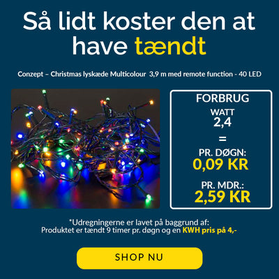Conzept - Christmas lyskæde – Multicolour med remote function – 40 LED