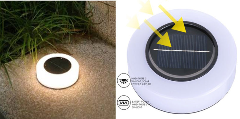 Conzept Outdoor - Solarlampa för mark eller pool 8xLED varmvit - Ø10,5 cm 2 st.